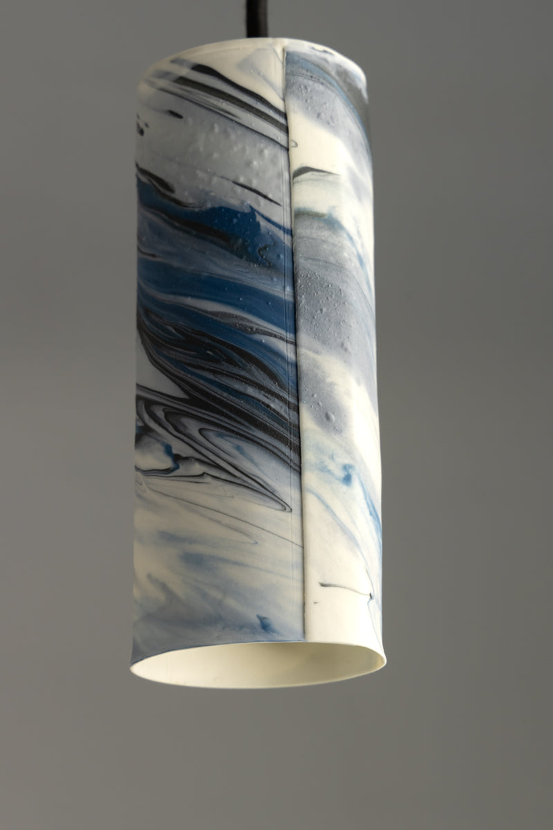 Blue & Black Porcelain Pendant Light - CLJHJJ