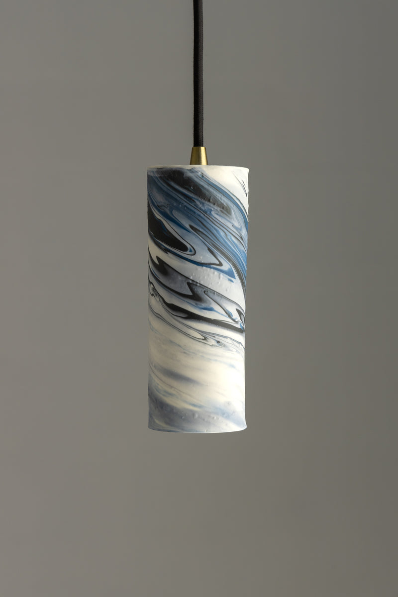 Blue & Black Porcelain Pendant Light - CLJHJJ