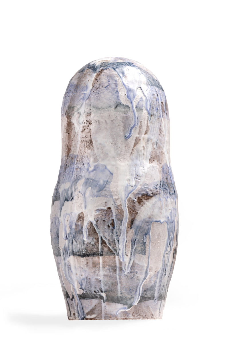 Blue, White and Black Ceramic Matryoshka 480mm-CMAMCH