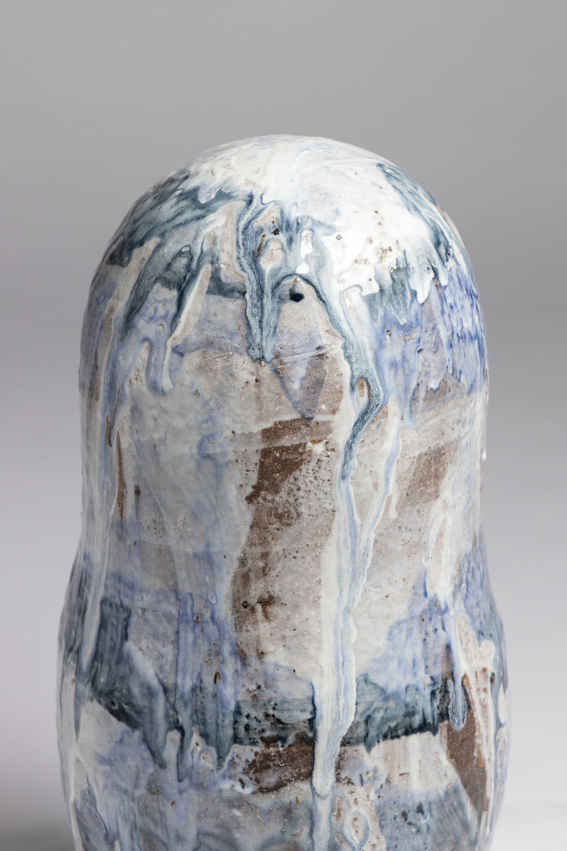 Blue, White and Black Ceramic Matryoshka 480mm-CMAMCH