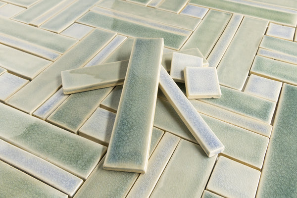 Rectangular & Square Pale Green Tiles CTBUBW