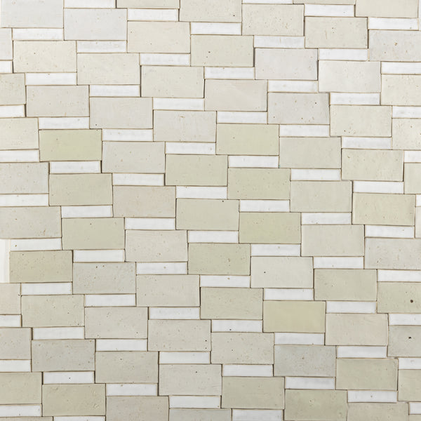 Off-White Handmade Rectangular Tiles - CZ14PJ-WS