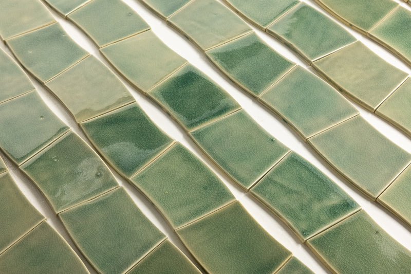 Green Radius Tiles - D9W7P2-WS