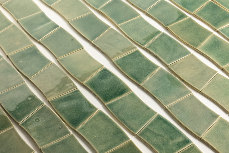 Green Radius Tiles - D9W7P2-WS
