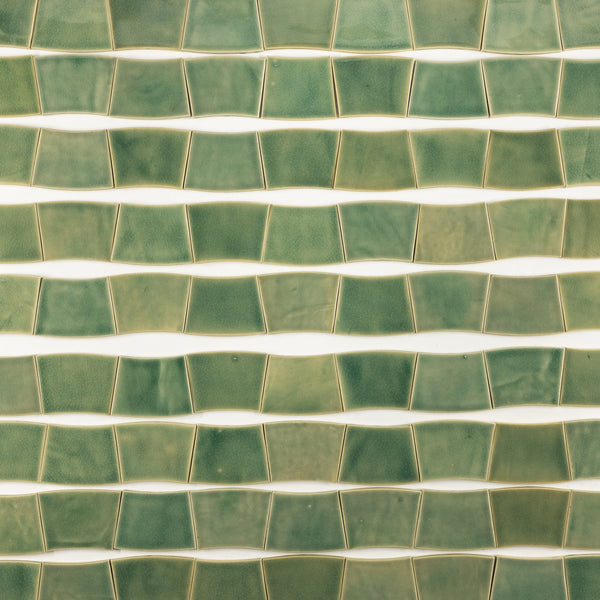 Green Radius Tiles - D9W7P2-WS