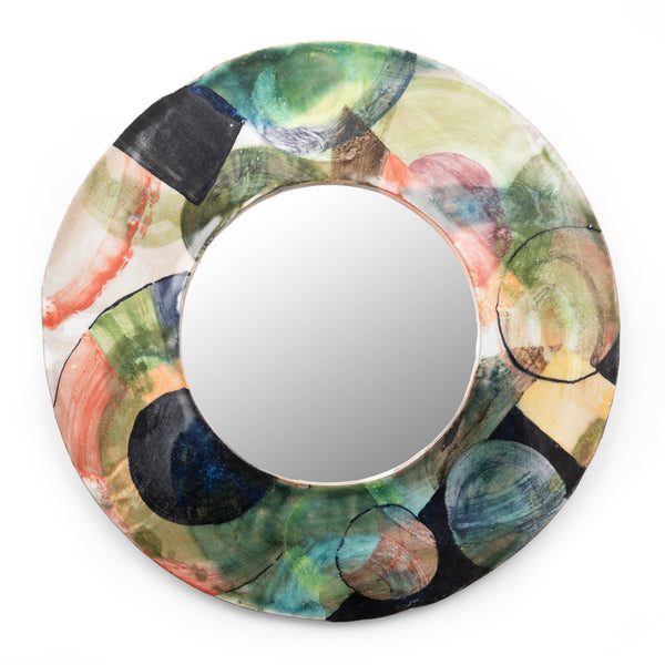 Small Multicolour Ceramic Mirror - DBYUMZ