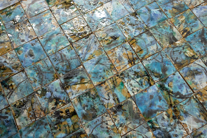 Hand Made Abstract Aqua Tiles DGBDAH_EX_P1_FLAT