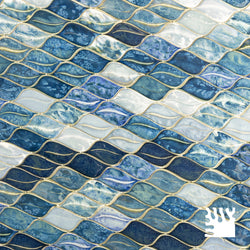 Ocean Colours on Leaf Shaped Tiles DGLIBL