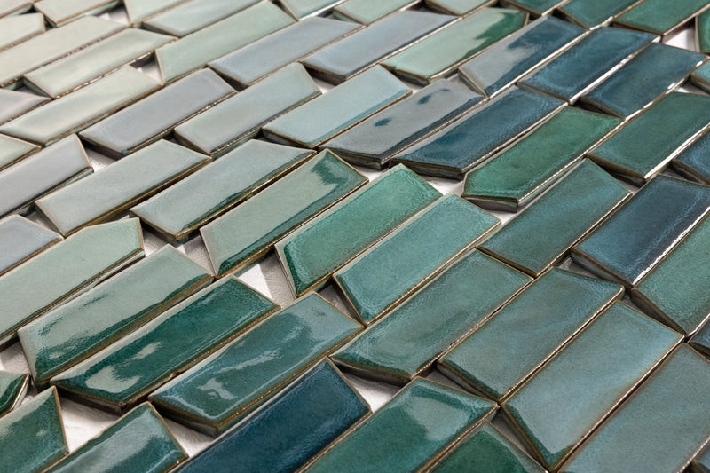 Green & Teal Angled Tiles - DH3GUV-WS