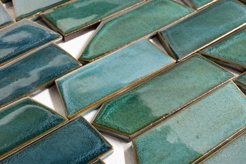 Green & Teal Angled Tiles - DH3GUV-WS