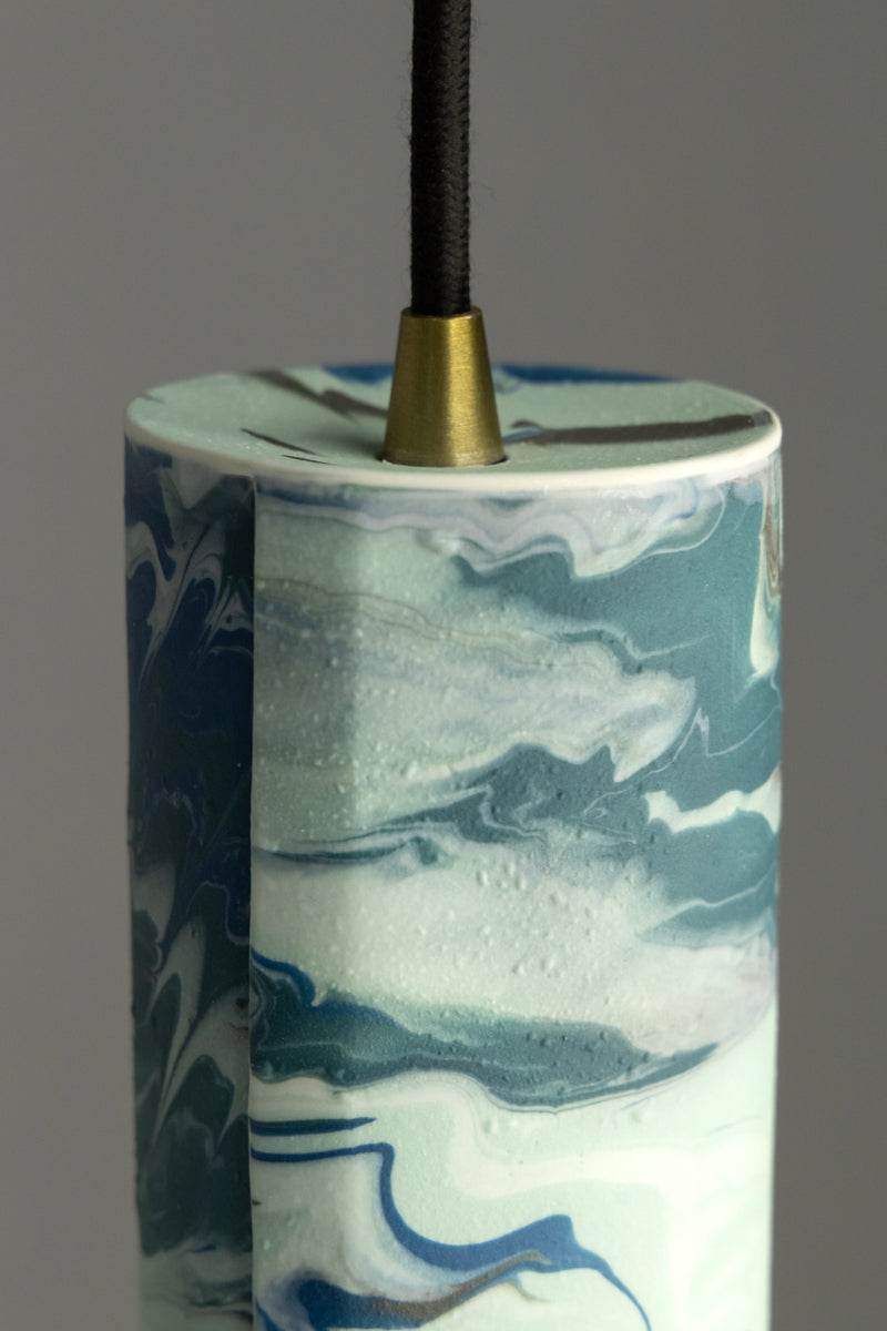 Blue & Aqua Porcelain Pendant Light - DILJDI