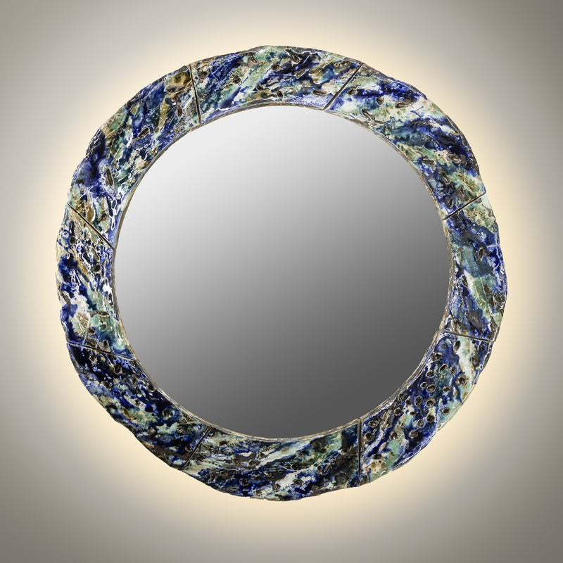 Green & Blue Ø1000mm Ceramic Mirror - DJCLDJ