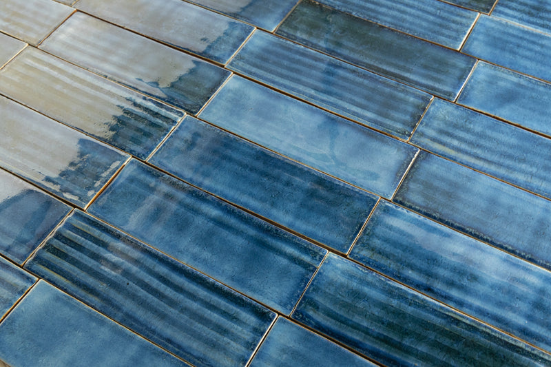 Blue Rectangular Textured Lines Tiles DJFRTW_18B