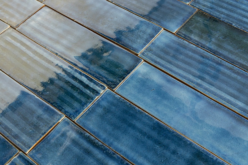 Blue Rectangular Textured Lines Tiles DJFRTW_18B