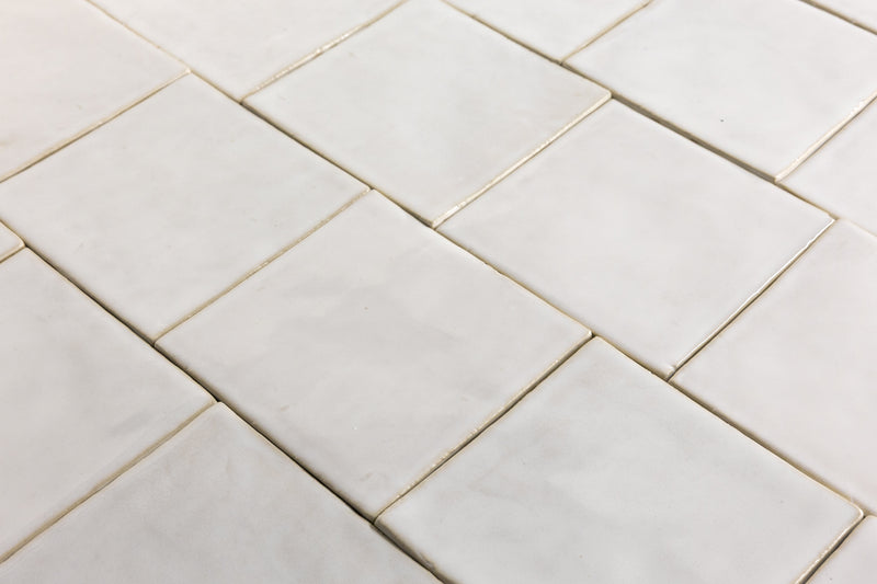 Off-White Handmade Square Tiles - E2JLMN-WS