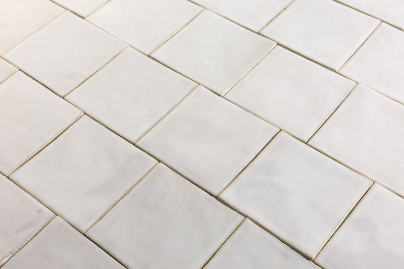 Off-White Handmade Square Tiles - E2JLMN-WS
