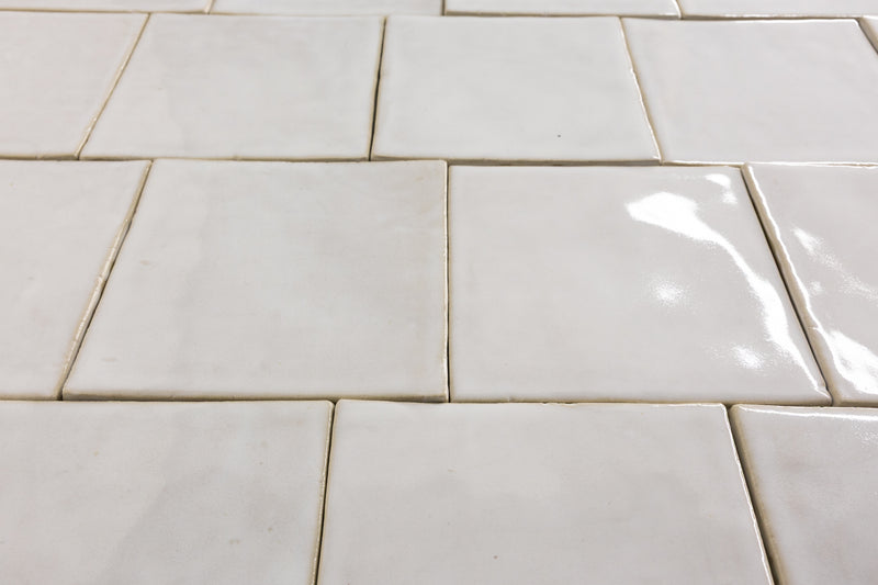 Off-White Handmade Square Tiles - E2JLMN-WS