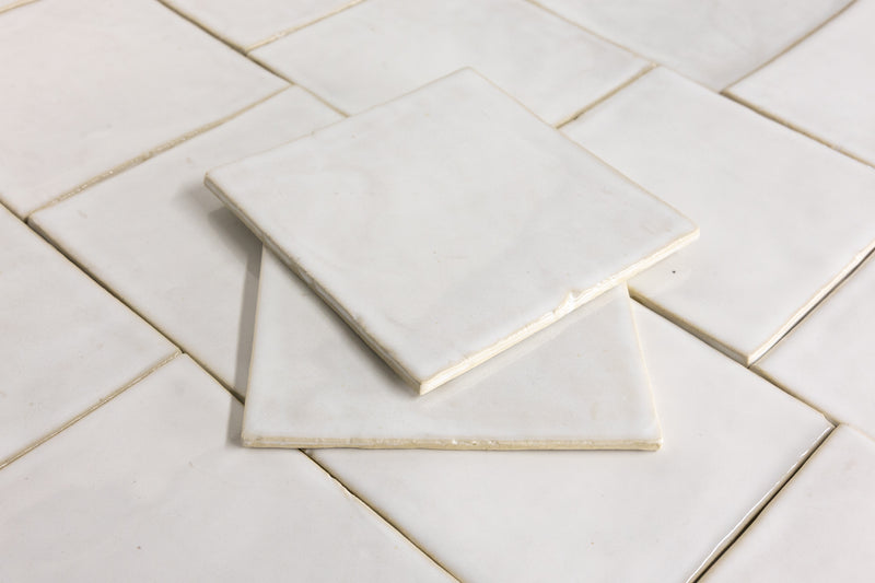 Off-White Handmade Square Tiles - E2JLMN-WS
