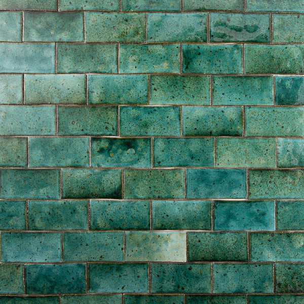 Wabi-Sabi Undulating Greens Rectangular Tiles - EBJLHB-WS