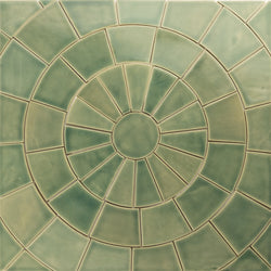 Green Circle Pattern Square Set Tiles - FEAFLF-WS