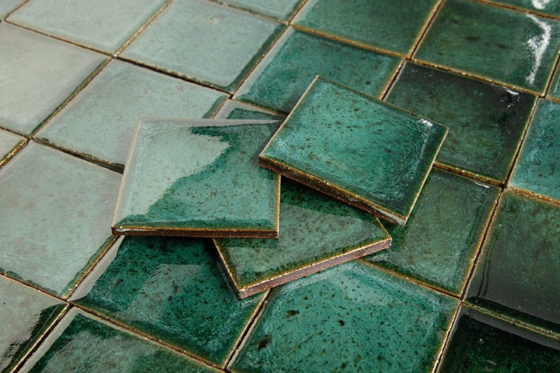 Chunky Square Tile Green Blend ECFCAD_2B