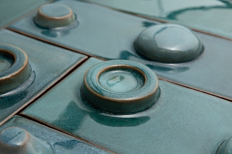 Hand-Made 3D Teal Tiles - EI2F32-EX