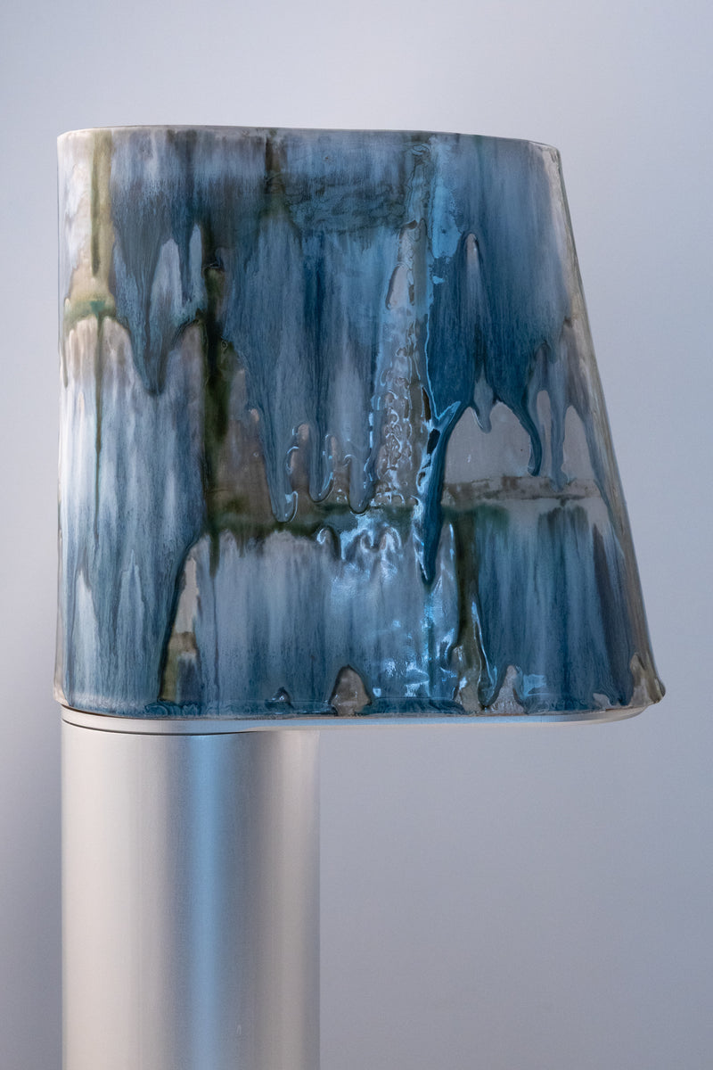 Blue & Green Hand-Made Ceramic Outdoor Lantern - EXUAV3