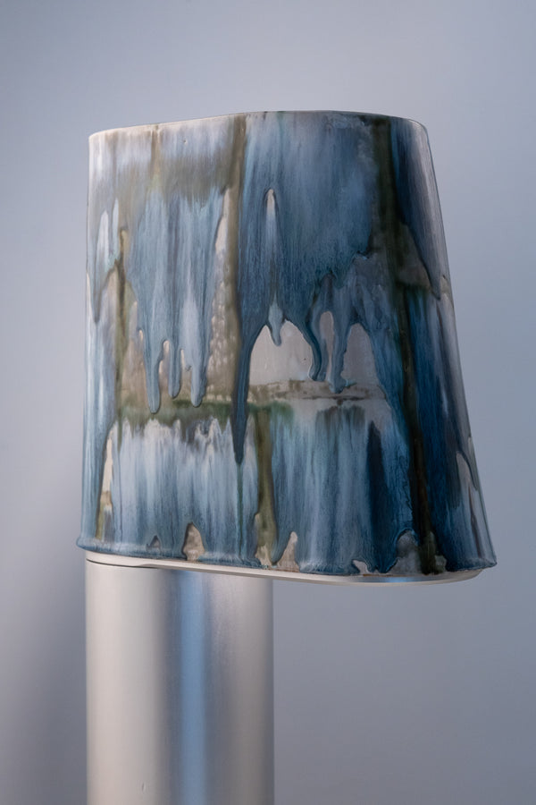 Blue & Green Hand-Made Ceramic Outdoor Lantern - EXUAV3