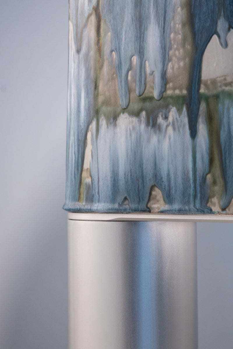 Blue & Green Hand-Made Ceramic Outdoor Lantern - EXUAV3