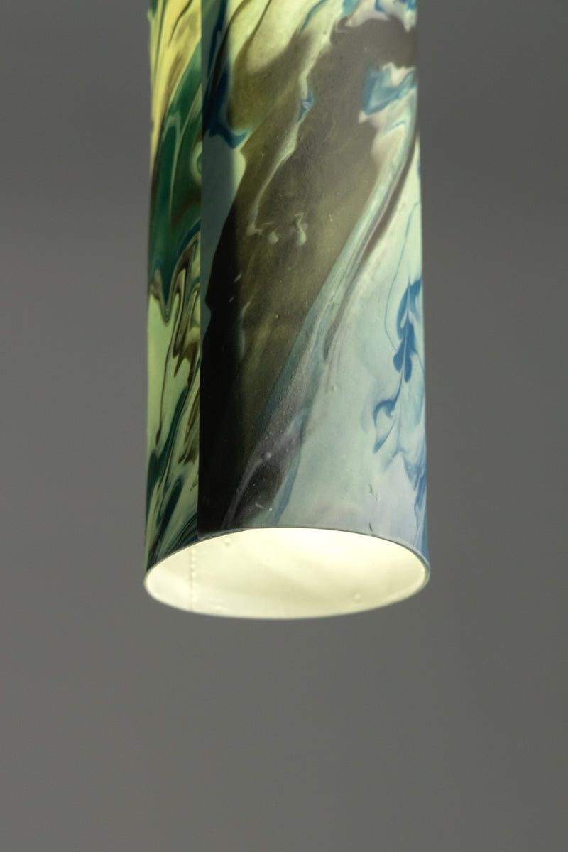 Blue & Aqua Porcelain Pendant Light - FLHGMB