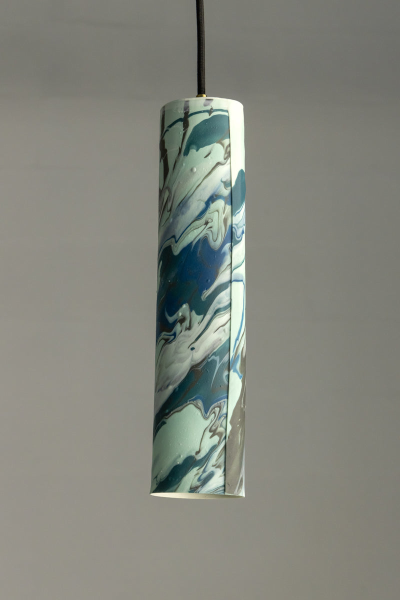 Blue & Aqua Porcelain Pendant Light - FLHGMB