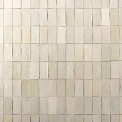 Off-White Handmade Rectangular Tiles - FLMAAM-WS