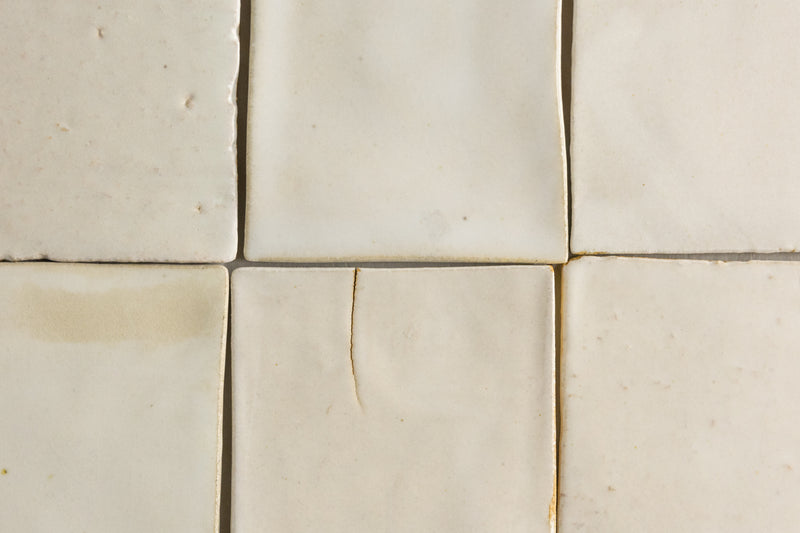 Off-White Handmade Rectangular Tiles - FLMAAM-WS