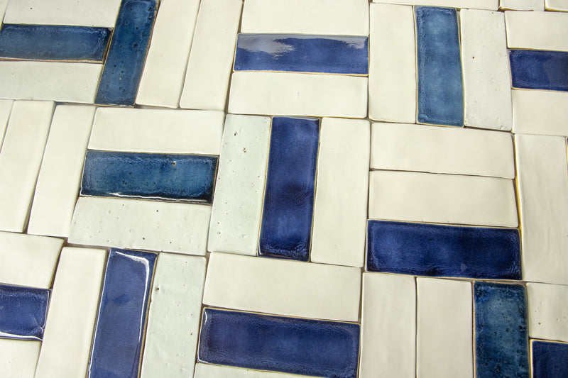 Rectangular Tiles Assorted White and Blue GHLKKK_WS