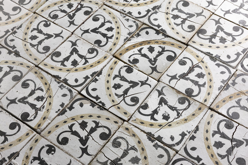 Wabi-Sabi Black, White & Brown Geometric Tiles - GPCGGL-CR
