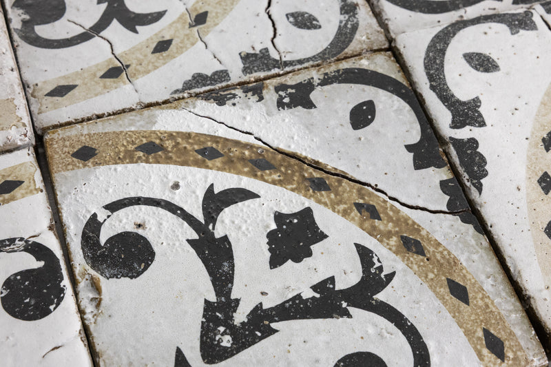 Wabi-Sabi Black, White & Brown Geometric Tiles - GPCGGL-CR
