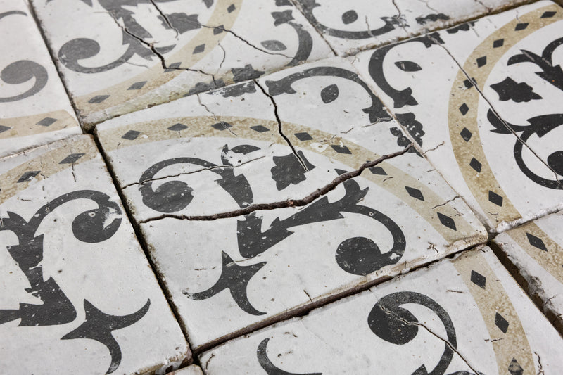 Wabi-Sabi Black, White & Brown Geometric Tiles - GPCGGL-CR
