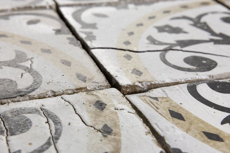 Wabi-Sabi Black, White & Brown Geometric Tiles - GPCGGL-CR