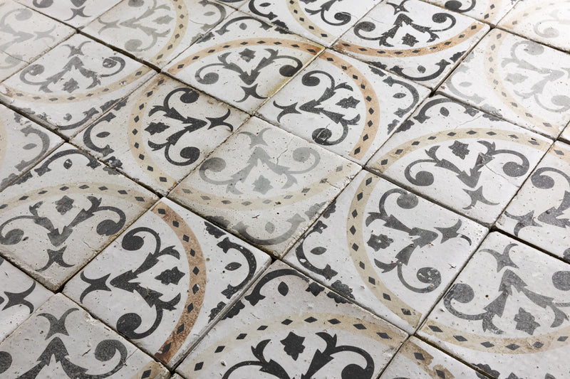 Black, White & Brown Geometric Tiles - GPCGGL-WS