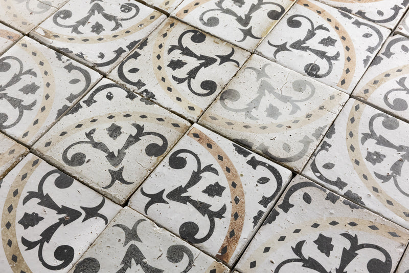 Black, White & Brown Geometric Tiles - GPCGGL-WS