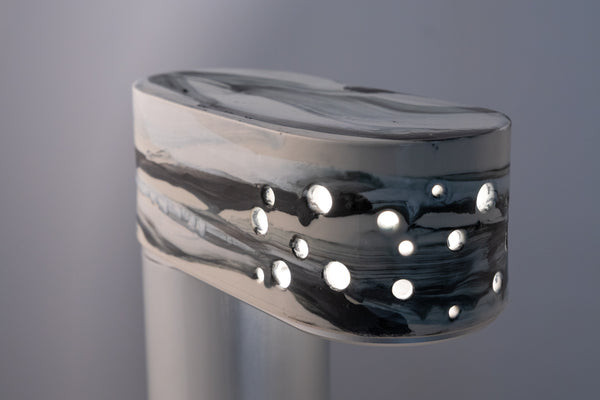 Black & White Ceramic Outdoor Lantern - H1TY73