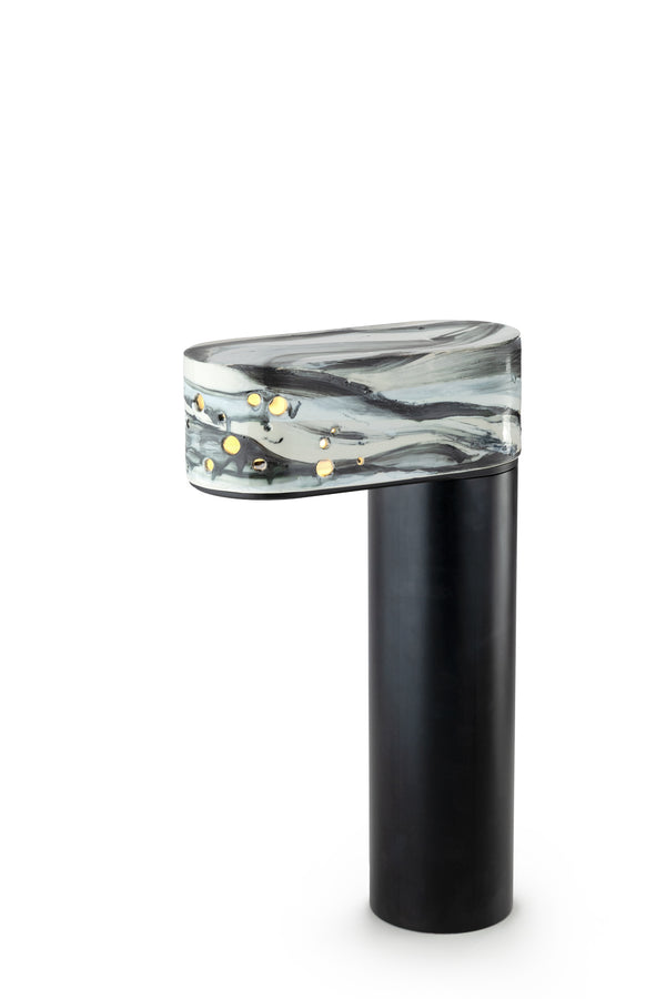 Black & White Ceramic Outdoor Lantern - H1TY73