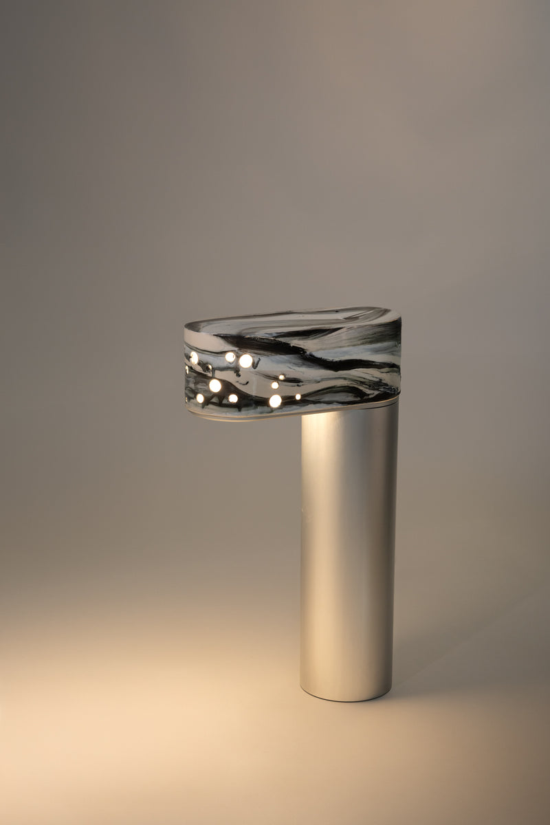 Black & White Ceramic Outdoor Lantern - H1TY73