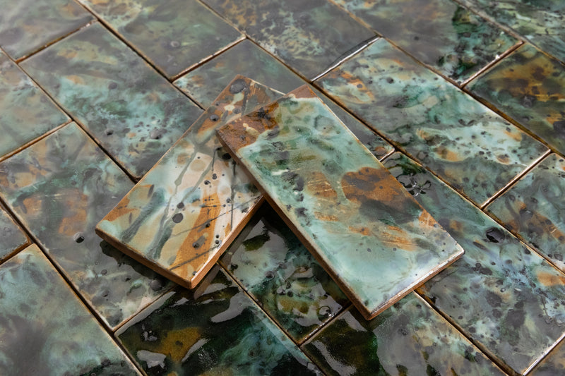 Hand-Painted Multi-Colour Tiles - H38ARA-WS