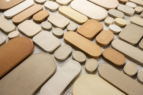 Handmade Unique Pebble Shapes Terra Cotta Tiles - H78D9D_SetA_2C