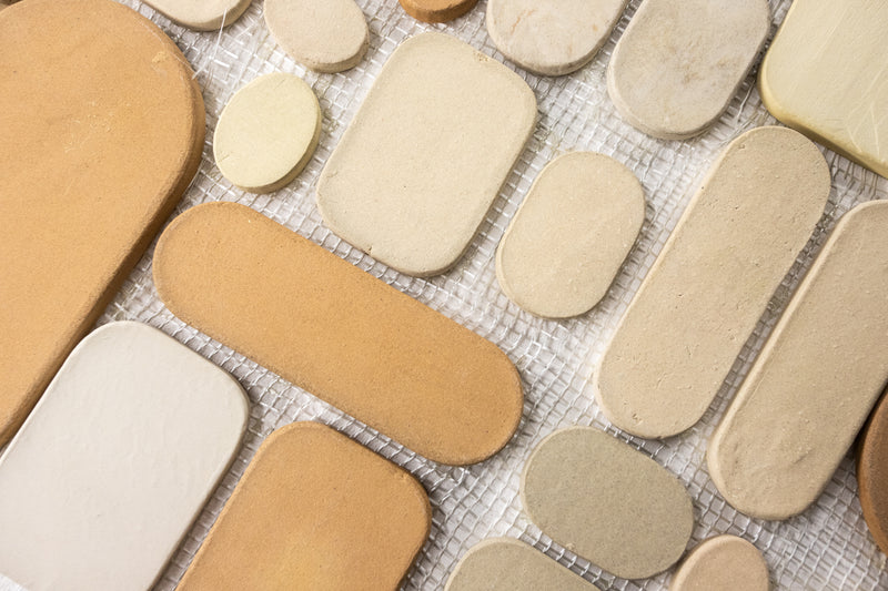 Handmade Unique Pebble Shapes Terracotta Tiles - H78D9D_SetA_2C