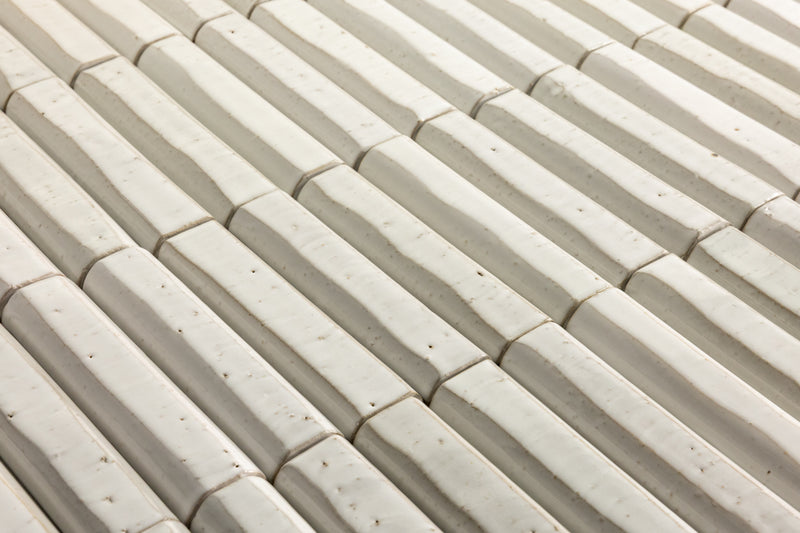 Flat Fluted White Tiles - HAKGGE-WS