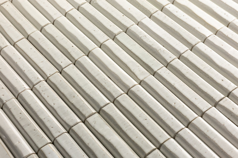 Flat Fluted White Tiles - HAKGGE-WS