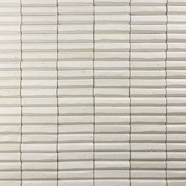 Flat Fluted White Tiles - HAKGGE-WS