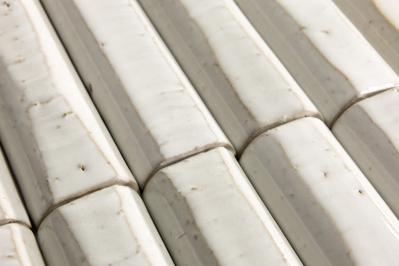 Flat Fluted White Tiles - HAKGGE-WS